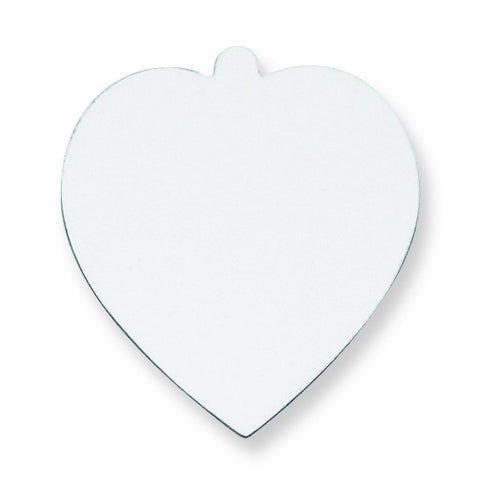 Sterling Silver Heart Shape w/Eyelet Stamping SS1238/35 - shirin-diamonds