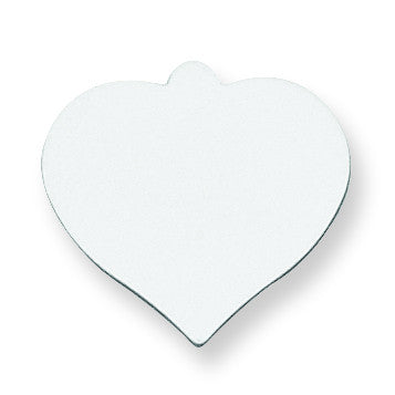 Sterling Silver Full Heart Shape w/Eyelet Stamping SS1241/35 - shirin-diamonds