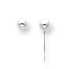 Sterling Silver Polished 4.0mm Ball Earring SS3028 - shirin-diamonds