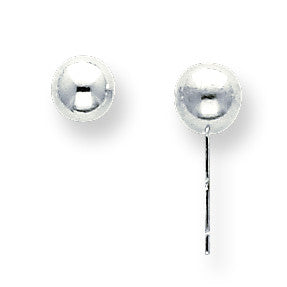 Sterling Silver Polished 6.0mm Ball Earring SS3030 - shirin-diamonds