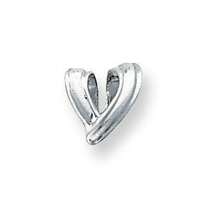 Sterling Silver 3.1mm Heart Casted Bail SS3334 - shirin-diamonds