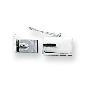 Sterling Silver 9.3 x 5.3mm Rectangular Barrel Clasp SS3613 - shirin-diamonds