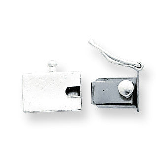 Sterling Silver 10.5 x 7mm Push Button Clasp SS3614 - shirin-diamonds