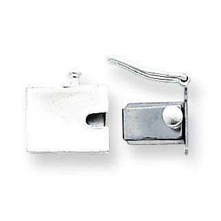 Sterling Silver 10.6 x 8.7mm Push Button Bo x Clasp SS3615 - shirin-diamonds