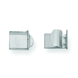 Sterling Silver 9 x 6.7mm Fold Over Tongue Box Clasp SS3619 - shirin-diamonds