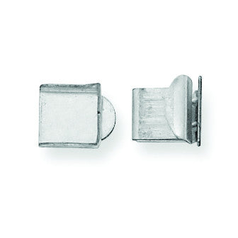 Sterling Silver 9.6 x 7.7mm Fold Over Tongue Box Clasp SS3620 - shirin-diamonds