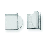 Sterling Silver 13 x 11.7mm Fold Over Tongue Box Clasp SS3622 - shirin-diamonds