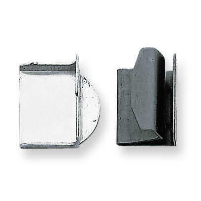 Sterling Silver 14.3 x 14.4mm Fold Over Tongue Box Clasp SS3623 - shirin-diamonds