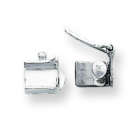 Sterling Silver 7.1 x 5.1mm Push Button Box Clasp SS3624 - shirin-diamonds
