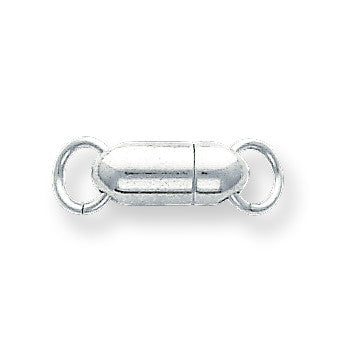 Sterling Silver 13.9 x 5.4mm Polished Magnetic Clasp SS3638 - shirin-diamonds