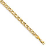 10k Lite 5mm Double Link Charm Bracelet 10SSD1 - shirin-diamonds