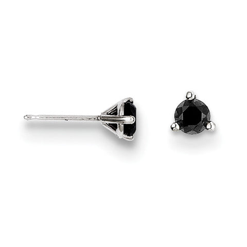 14k .25ct Black Diamond Stud Earrings STBK-25W - shirin-diamonds