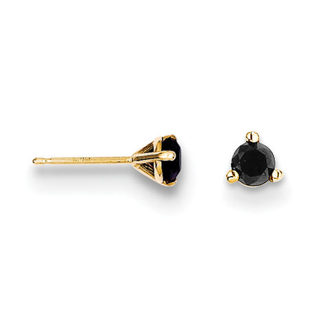 14k .25ct. Black Diamond Stud Earrings STBK-25 - shirin-diamonds