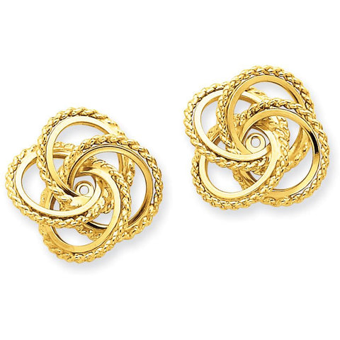 14k Polished & Twisted Fancy Earring Jackets T575J - shirin-diamonds