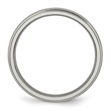 Titanium Grooved and Beaded Edge 4mm Polished Band TB131