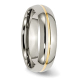 Titanium Yellow IP-plated Grooved 6mm Polished Band TB195