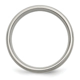 Titanium Sterling Silver Inlay 6mm Brushed Band TB210