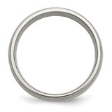 Titanium Sterling Silver Inlay 8mm Brushed Band TB211
