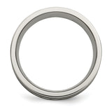 Titanium Sterling Silver Briaded Inlay 8mm Brushed and Antiqued Band TB216