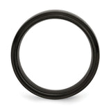 Titanium Black IP-plated Grooved 7mm Band TB232