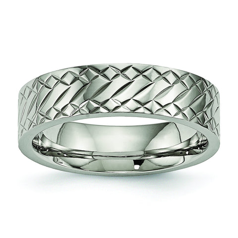 Titanium Polished Textured Ring TB457 - shirin-diamonds