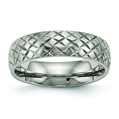 Titanium Polished Textured Ring TB458 - shirin-diamonds