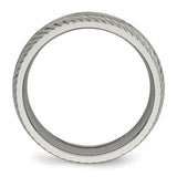 Titanium Polished Diamond Cut Ring TB462