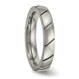 Titanium Polished Grooved Ring TB482