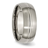 Titanium Grooved 8mm Brushed and Polished Band TB49