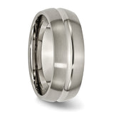Titanium Grooved 8mm Brushed and Polished Band TB51