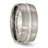 Titanium Grooved 10mm Brushed and Polished Band TB52