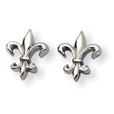 Titanium Fleur de lis Earrings TBE100 - shirin-diamonds