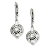 Titanium CZ Leverback Earrings TBE101 - shirin-diamonds