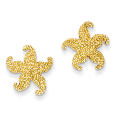 14k Starfish Post Earrings TC586 - shirin-diamonds