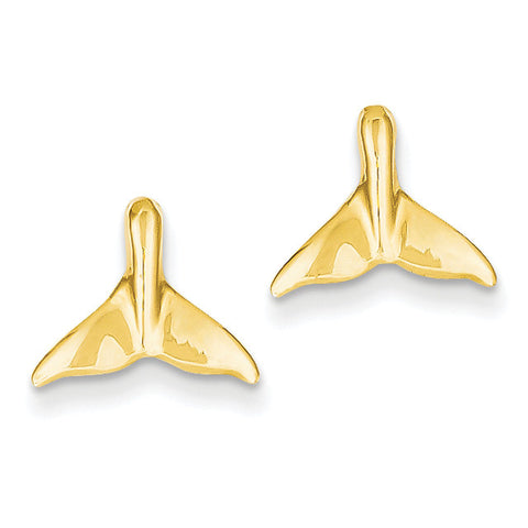 14k Whale Tail Post Earrings TC593 - shirin-diamonds