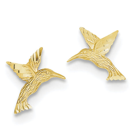14K  Hummingbird Earrings TC626 - shirin-diamonds