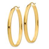 14K Yellow Gold Lightweight Oval Hoop Earrings