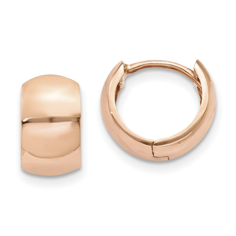 14K Rose Gold Hinged Hoop Earrings TF760 - shirin-diamonds