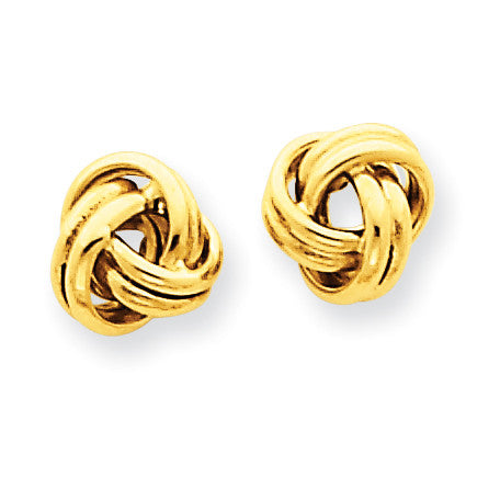 14K Love Knot Post Earrings TM705 - shirin-diamonds