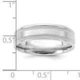 14k White Gold Heavy Comfort Fit Fancy Band WB102H