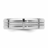 14k White Gold Standard Comfort Fit Fancy Band WB110S