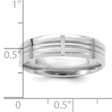 14k White Gold Standard Comfort Fit Fancy Band WB110S