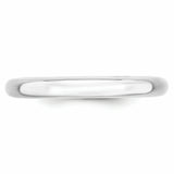 14k White Gold 3mm Comfort-Fit Band WCF030