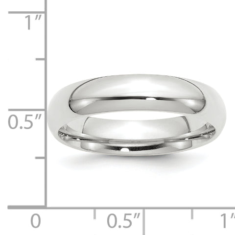 14k White Gold 5mm Comfort-Fit Band WCF050
