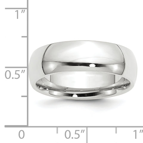 14k White Gold 7mm Comfort-Fit Band WCF070