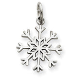 14k White Gold Snowflake Charm WCH60 - shirin-diamonds