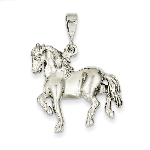 14k White Gold Horse Charm WCH88 - shirin-diamonds