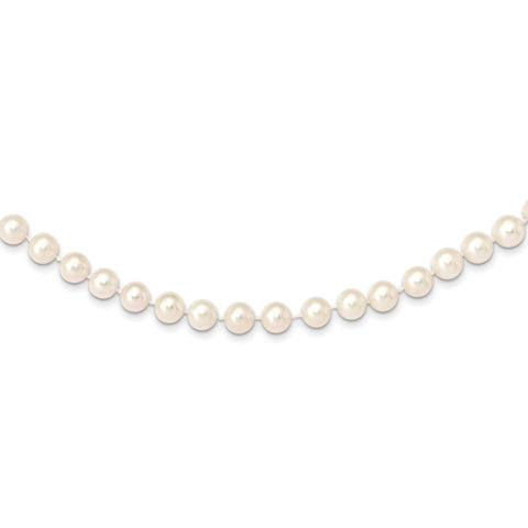 14K Yellow Gold Gold 8-9mm White Near Round FW Cultured Pearl Necklace 20 Inch