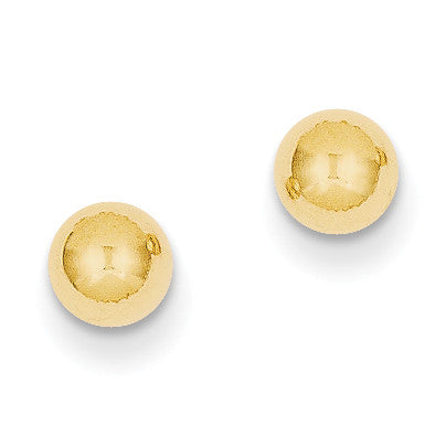 14k Polished 5mm Ball Post Earrings X5MMG - shirin-diamonds