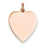 14k Rose Gold Heart Disc Charm XAC810 - shirin-diamonds